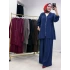 Yeni Sezon Kap Model Qupra Kumaş Takım Lacivert
