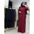 Dantel Detaylı Takım İpek Kumaş Bordo