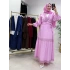 Güpür Detaylı Etekli Takım Toz Pembe