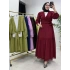 Güpür Detaylı Etekli Takım Bordo