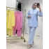 Müslin Pamuk Takım Bebe Mavi