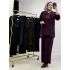 Düğmeli Oysho Takım Mürdüm