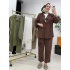 Hatice Biçer Tasarım Takım Kahverengi