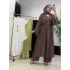 Keten Kumaş Kap Model Takım Kahverengi
