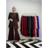 Rahat Kalıp Candy Kumaş Takım Kahverengi