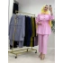 Şık Çilek Kumaş Takım Pembe