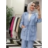 Spor İkili Takım – Kalite Ağaç Kabuğu Kumaş Bebe Mavi
