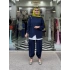 Zerafet İkili Şalvar Takım Lacivert