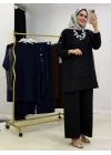 3lü File Takım Siyah