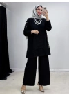 3lü File Takım Siyah