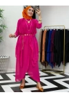 3’lü Takım Şık Tesettür Elbise – Candy Kumaş Pembe