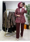 Etnik Desen Takım Bordo