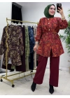 Yeni Sezon Dabıl Kumaş Takım Bordo