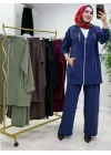 Zımba Detaylı Takım Lacivert