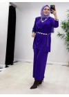 Yeni Sezon Giyçık Tasarım Candy Kumaş Takım Mor
