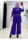 Yeni Sezon Giyçık Tasarım Candy Kumaş Takım Mor