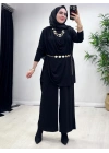 Yeni Sezon Giyçık Tasarım Candy Kumaş Takım Siyah