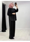 Taşlı Oysho Takım Siyah