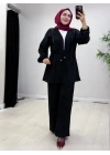 Yeni Sezon Müslin Kumaş Yazlık Takım Siyah