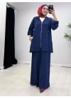 Yeni Sezon Kap Model Qupra Kumaş Takım Lacivert