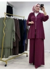 Yeni Sezon Kap Model Qupra Kumaş Takım Bordo