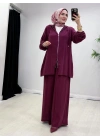 Yeni Sezon Kap Model Qupra Kumaş Takım Bordo