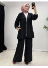 Yeni Sezon Kap Model Qupra Kumaş Takım Siyah