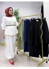 Ceketli Şalvar Takım Kemer Hediyeli Beyaz