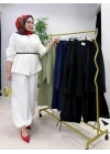 Ceketli Şalvar Takım Kemer Hediyeli Beyaz