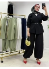 Ceketli Şalvar Takım Kemer Hediyeli Siyah