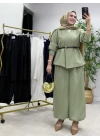 Ceketli Şalvar Takım Kemer Hediyeli Yeşil
