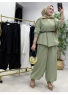 Ceketli Şalvar Takım Kemer Hediyeli Yeşil