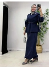 Ceketli Şalvar Takım Kemer Hediyeli Lacivert
