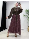 Etekli Takım Bordo