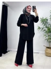 Oval Kesim Takım Siyah