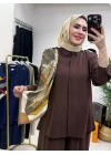 Fular Hediyeli Takım Kahverengi