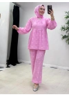 Müslin Pamuk Takım Pembe
