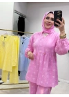 Müslin Pamuk Takım Pembe