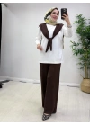 Bağlamalı Takım Kahverengi