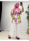 Hatice Bicer Bahar Takım Yeşil Fuşya