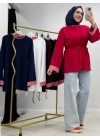 Çizgili Oysho Kumaş Tunik Kırmızı