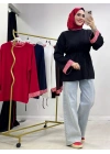 Çizgili Oysho Kumaş Tunik Siyah