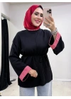 Çizgili Oysho Kumaş Tunik Siyah