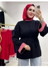 Çizgili Oysho Kumaş Tunik Siyah