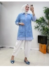 Gömlekli Spor Model Tunik Mavi