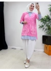 Gömlekli Spor Model Tunik Pembe