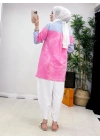 Gömlekli Spor Model Tunik Pembe