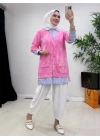 Gömlekli Spor Model Tunik Pembe