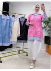 Gömlekli Spor Model Tunik Pembe
