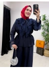 Güpür Detaylı Takım Lacivert